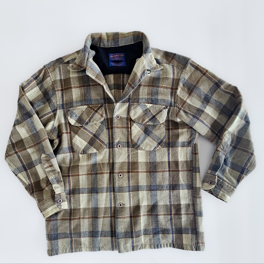 Mens Vintage Pendleton Board Shirt Size Medium